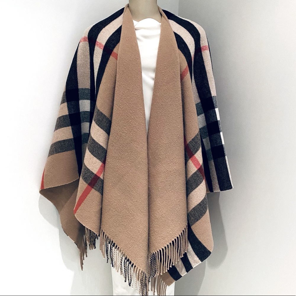 Burberry Collette Reversible Half Mega Check Cape. - image 2